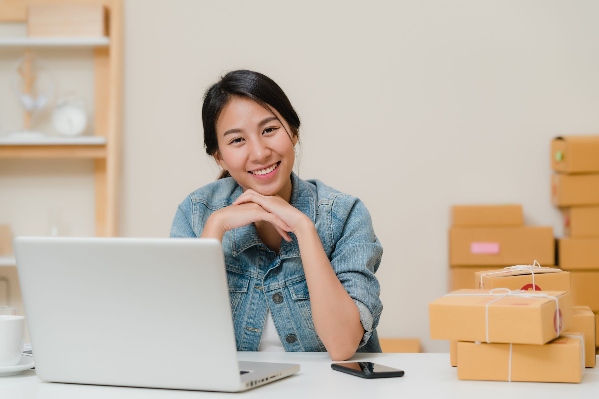 woman smiling