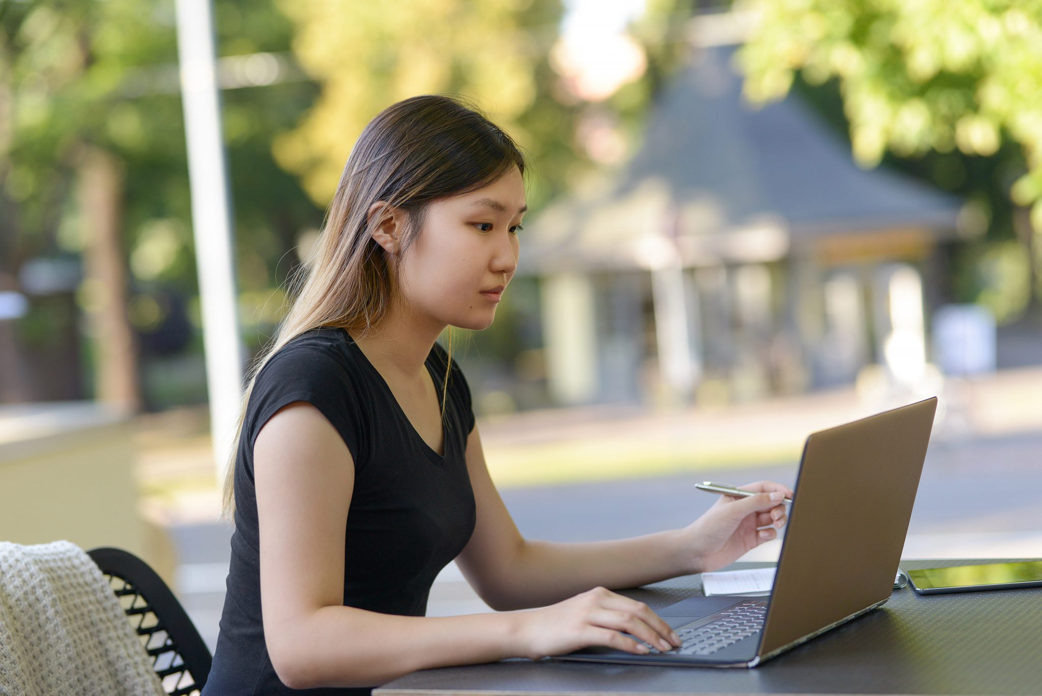 woman working