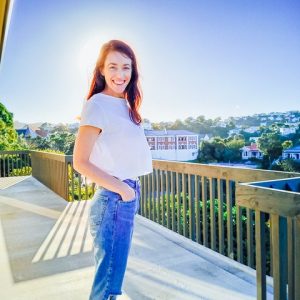 woman looking at camera and smiling