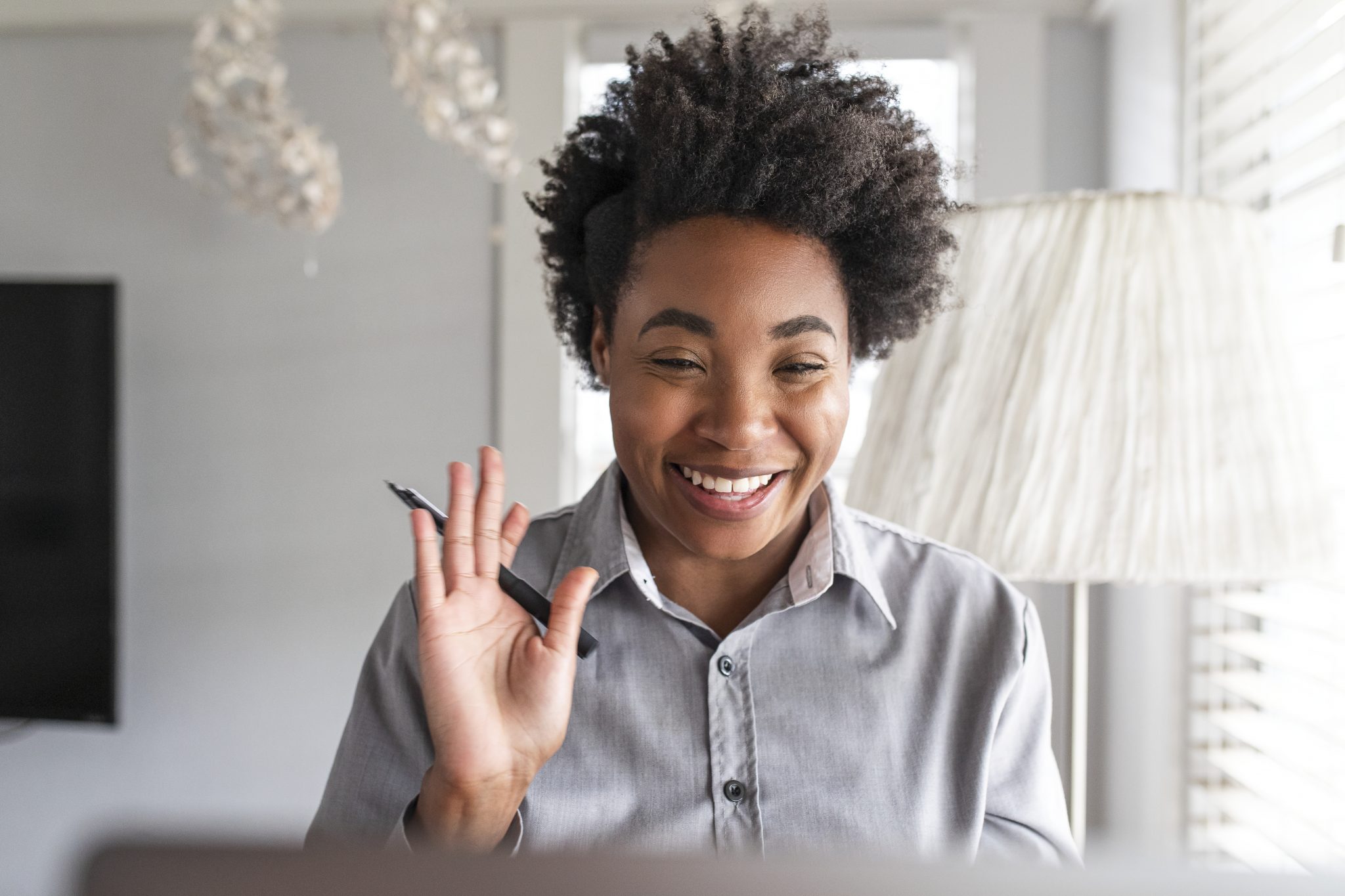 woman smiling